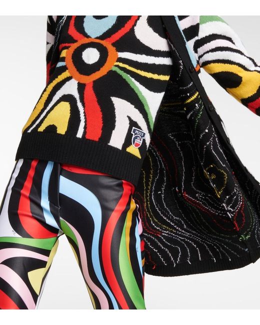 Emilio Pucci Multicolor X Fusalp Intarsia Wool Cardigan