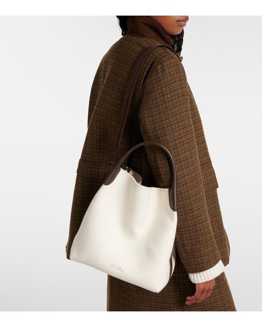 Loro Piana Natural Bale Large Cashmere Bucket Bag