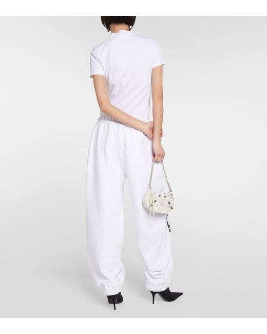 Vetements White Logo Cotton-Blend Sweatpants