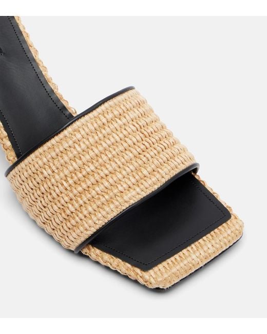 Givenchy Natural Tape Leather-Trimmed Mules