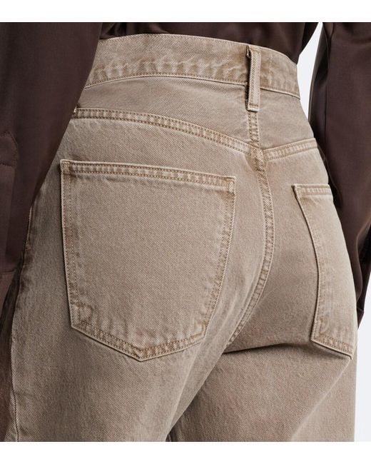 Agolde Gray Luna Barrel-Leg Jeans