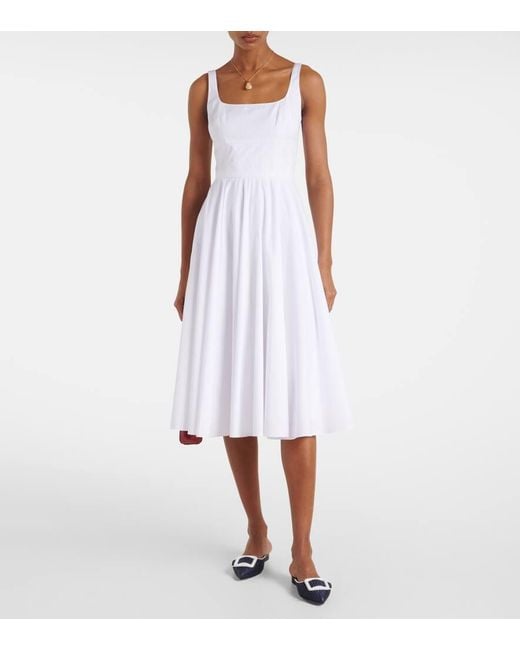 Robe Midi Nikush En Coton Emilia Wickstead en coloris White