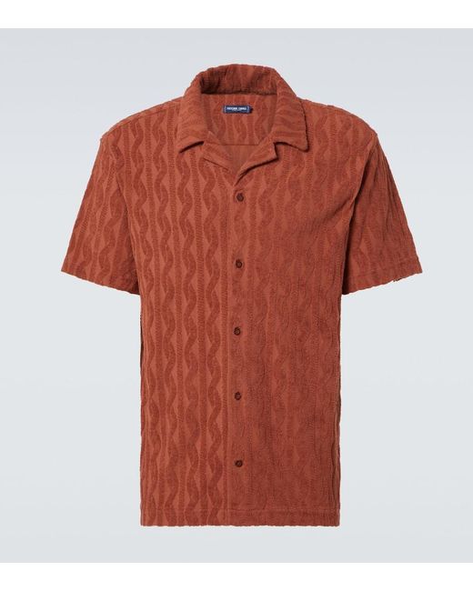 Camicia Bowling Roberto di Frescobol Carioca in Orange da Uomo
