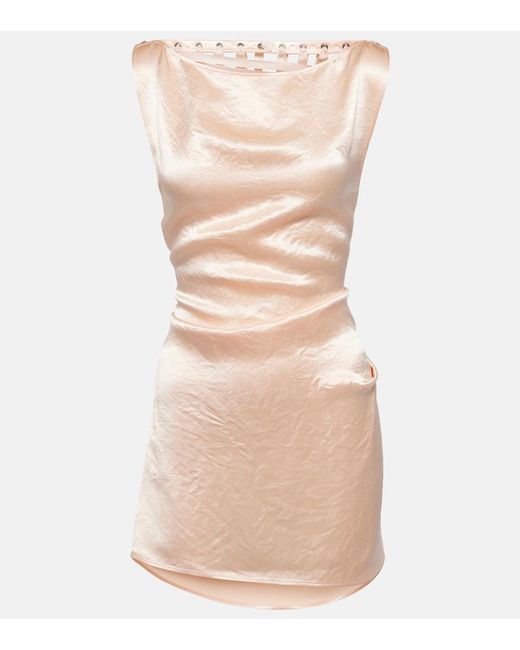 Jean Paul Gaultier Natural Deconstructed Satin Minidress