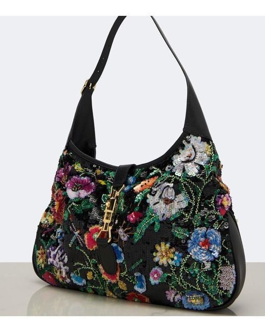 Gucci Multicolor Jackie 1961 Medium Sequined Shoulder Bag
