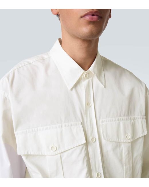 Chemise Oversize En Coton Dries Van Noten pour homme en coloris White