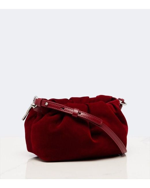 Christian Louboutin Red Eva Mini Suede Crossbody Bag