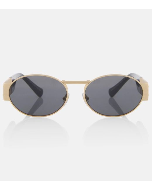 Versace Gray Medusa '95 Oval Sunglasses