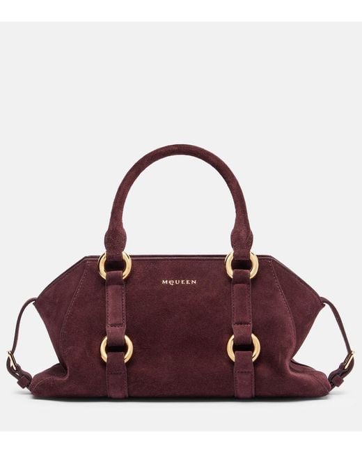 Sac Farringdon Small En Daim Alexander McQueen en coloris Purple