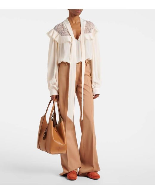 Tod's Red Mokassins Gommino Aus Veloursleder