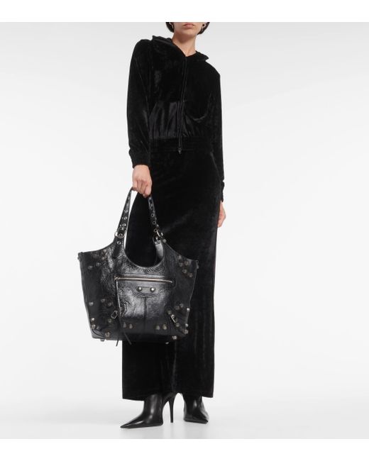 Balenciaga Black Medium Le Cagole Carry All Tote Bag