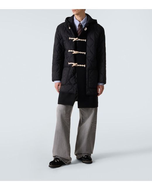 Junya Watanabe Black Paraboot Calf Hair Lace-Up Boots for men
