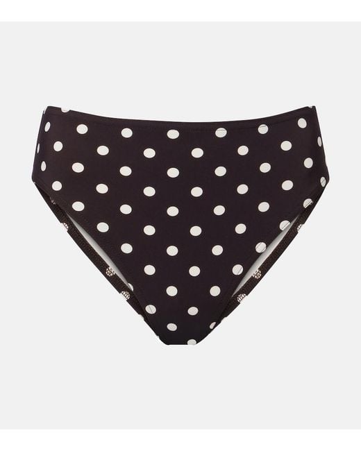 Karla Colletto Black Polka-Dot Bikini Bottoms