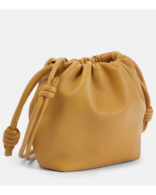 Loewe Natural Flamenco Round Leather Tote Bag