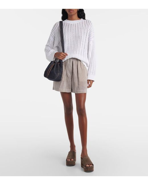 Brunello Cucinelli Brown Wedges With Almond Toe