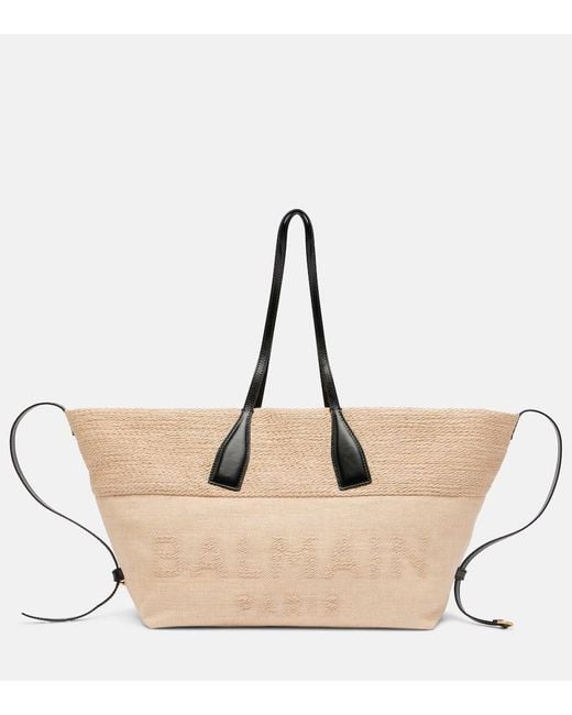 Balmain Natural Track Medium Tote Bag