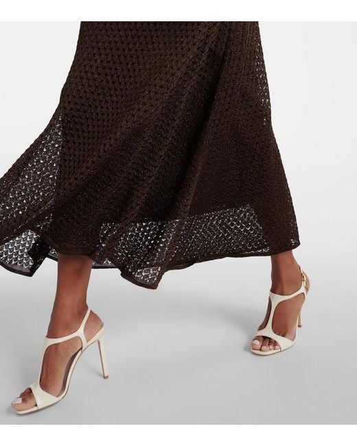 Tom Ford Brown Lurex Maxi Dress