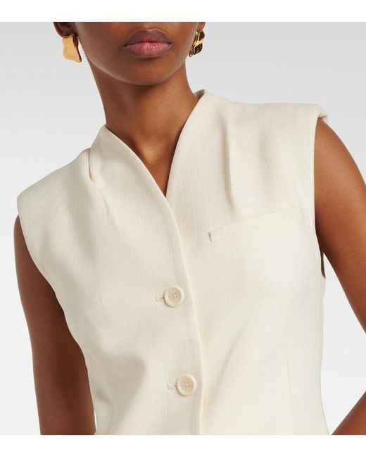 Jonathan Simkhai Natural Georgina' Long Dress With Sleeveless Vest