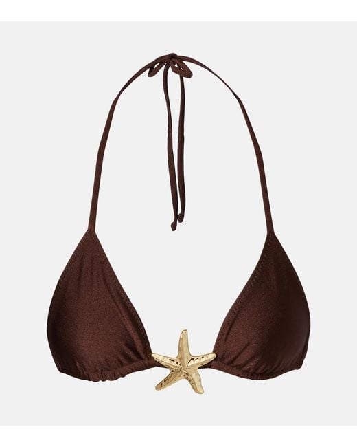 SAME Purple Starfish Bikini Top