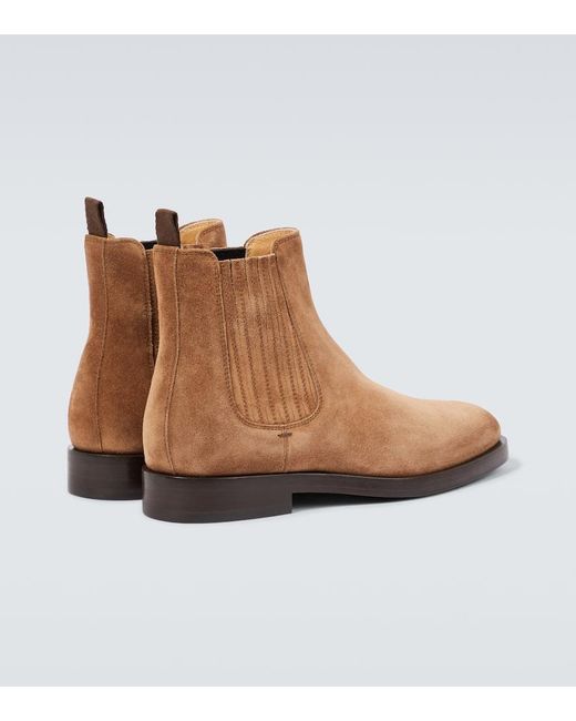 Bottines Chelsea En Daim Brunello Cucinelli pour homme en coloris Brown