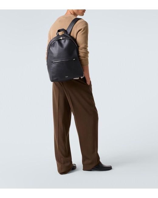 Tom Ford Black Leather Backpack for men
