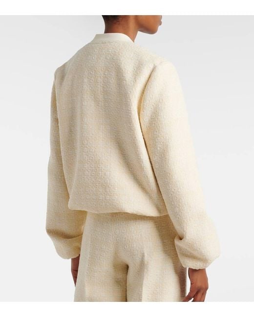 Gucci Natural Checked Cotton-Blend Tweed Jacket