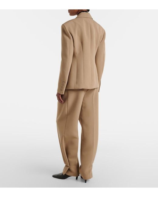 Frankie Shop Natural Doyer Wide-Leg Pants