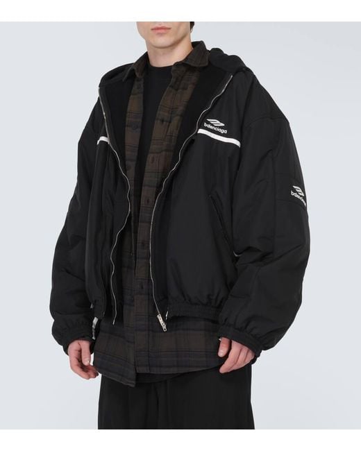 Balenciaga Black 3B Sports Icon Layered Track Jacket for men