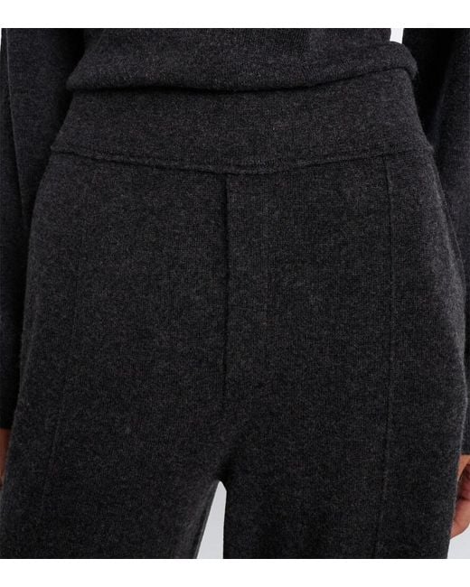 Jardin Des Orangers Black Wool And Cashmere Wide-Leg Pants