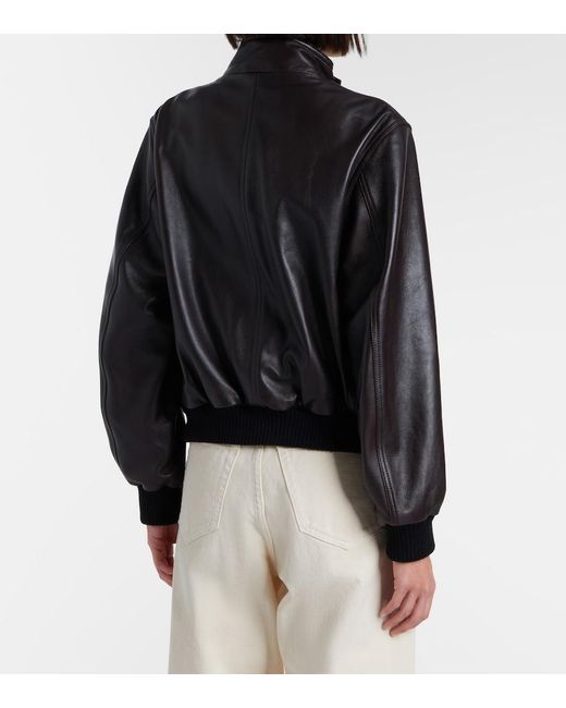 Nour Hammour Black Rios Leather Jacket