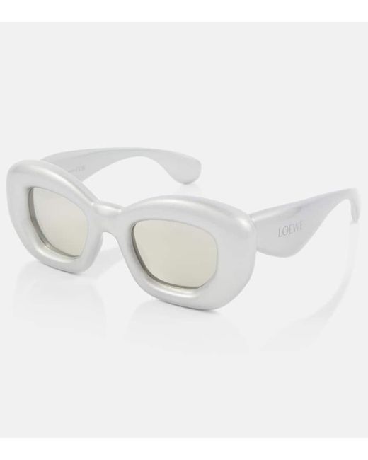 Loewe Metallic Inflated Rectangular Sunglasses