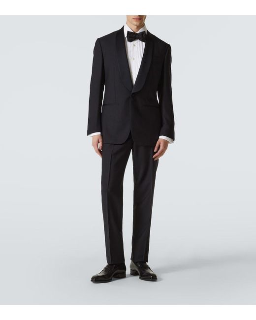 Thom Sweeney Black Wool And Mohair Tuxedo for men