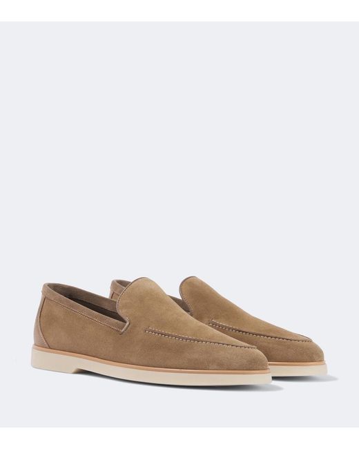 Magnanni Shoes White Calpe Suede Loafers for men