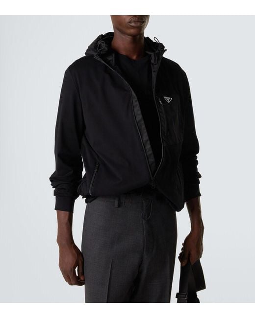 Prada Black Cotton-Blend Jacket for men