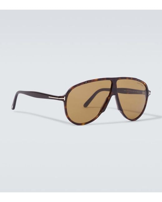 Tom Ford Brown Vladimir Pilot Sunglasses for men