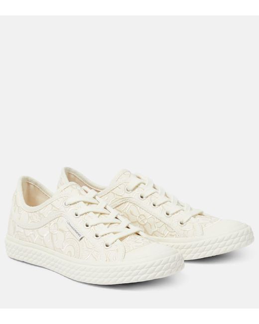 Zimmermann White Twist Embroidered Sneakers