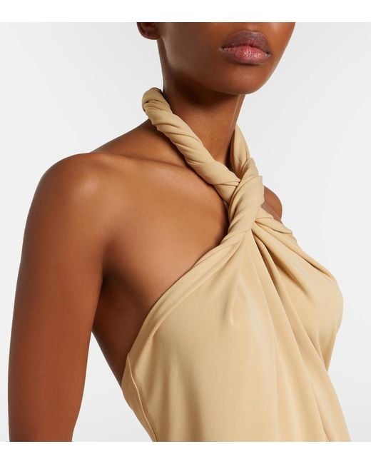 Totême  Natural Halterneck Jersey Top