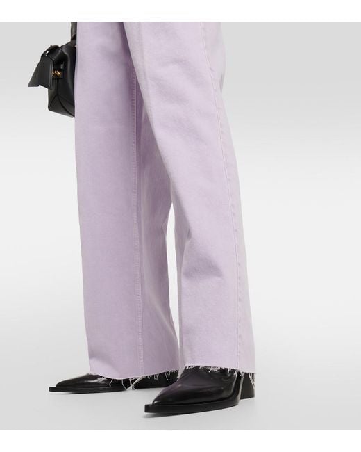 FRAME Purple Le High 'N' Tight Wide-Leg Jeans