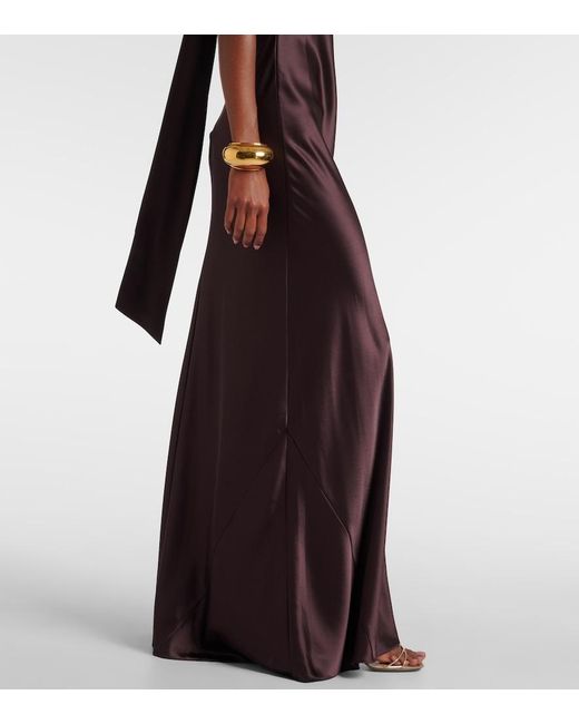 Galvan White Maxikleid Pandora Aus Satin