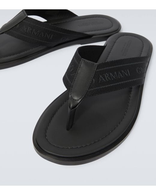 Sandales en cuir Giorgio Armani pour homme en coloris Brown