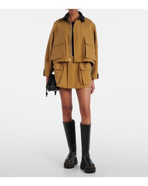 Sacai Natural Cotton-Blend Shorts