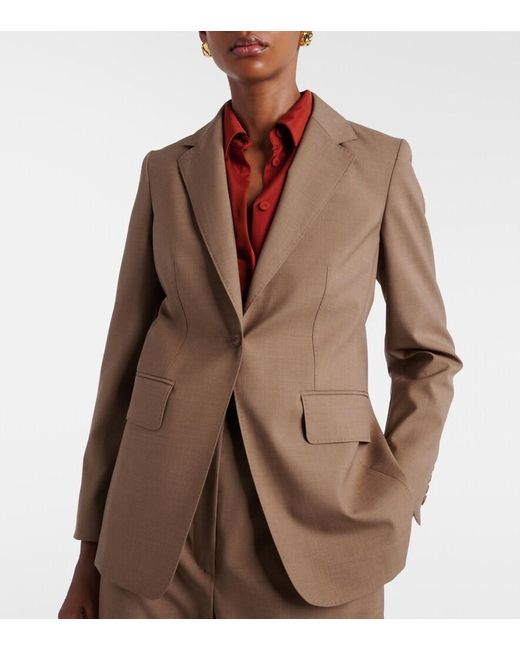 Max Mara Brown Circense Virgin Wool Blazer