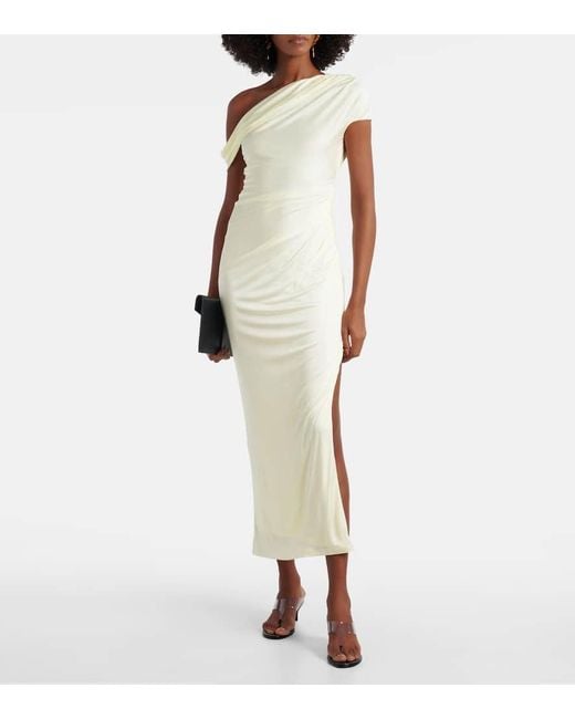 Abito Midi Monospalla di Galvan in Natural