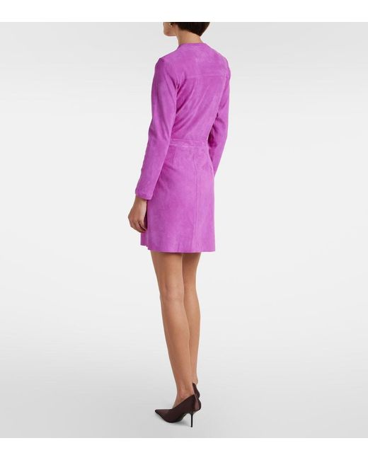 Stouls Pink Mila Suede Miniskirt
