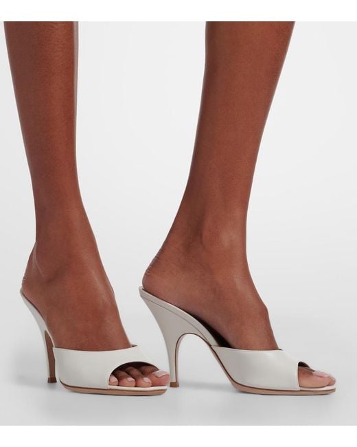 Gianvito Rossi Natural Sofia Leather Mules