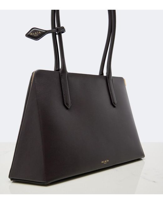 Alaïa Black Prisme Medium Leather Shoulder Bag