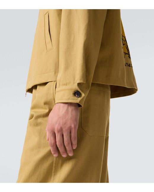 Bode Yellow Central Park Cotton Blouson Jacket for men
