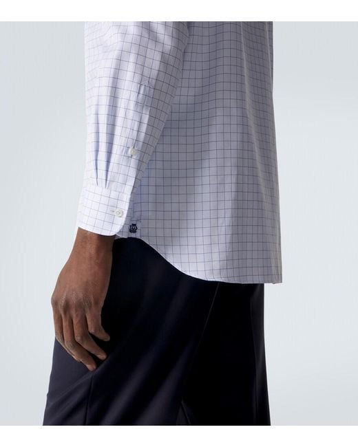 Dunhill Blue Checked Cotton Shirt for men