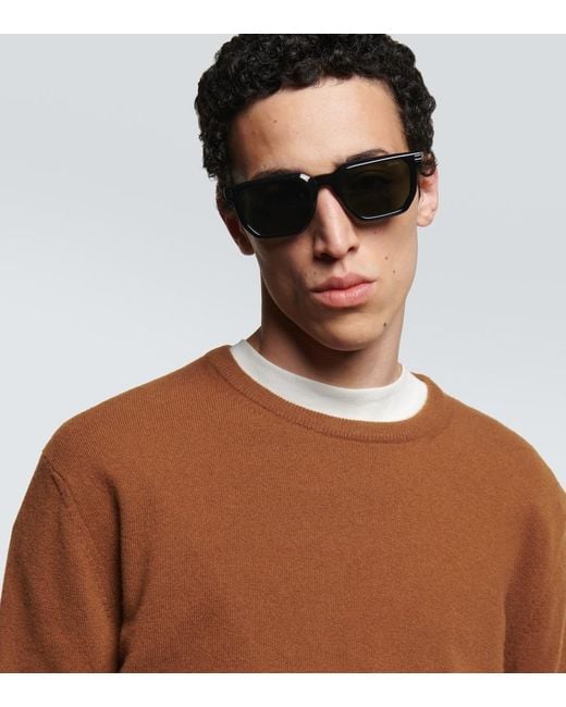 Zegna Brown Square Sunglasses for men