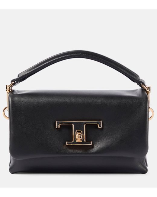 Tod's Black T Timeless Micro Leather Shoulder Bag